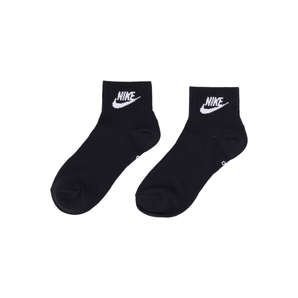 calza bassa uomo sportswear everyday essential ankle socks BLACK/WHITE