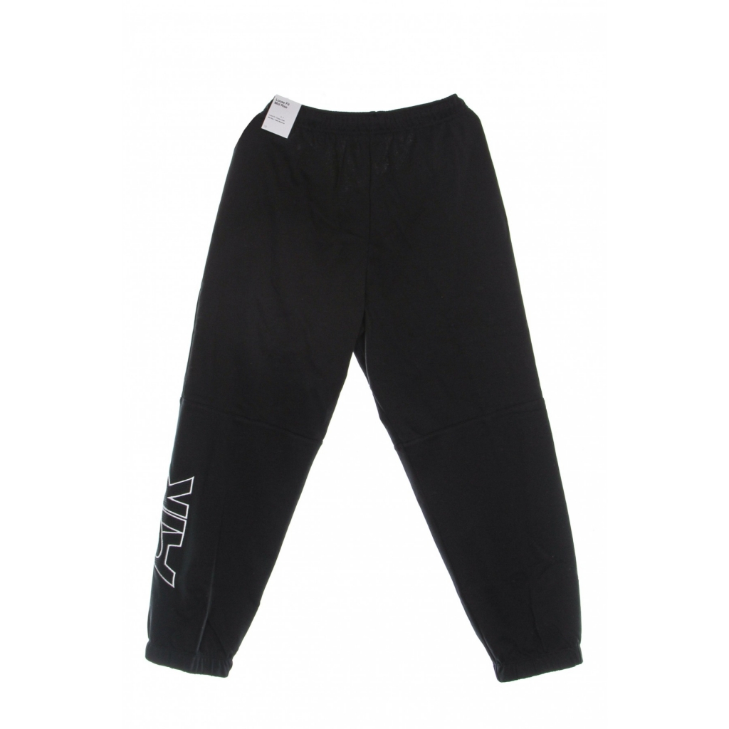 pantalone tuta leggero donna sportswear air fleece pant BLACK/BLACK/WHITE