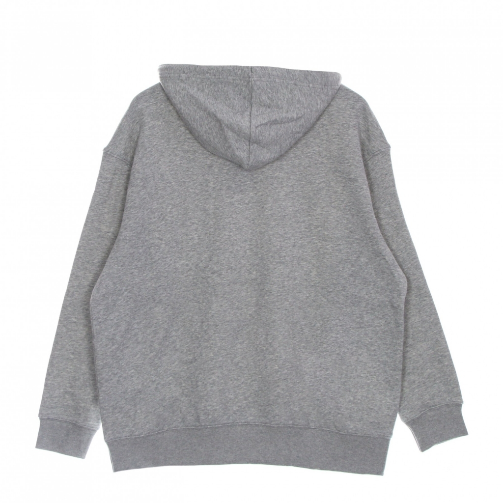 felpa cappuccio donna essential collection fleece hoodie DK GREY HEATHER/BASE GREY/WHITE