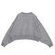 felpa girocollo donna essentials collection fleece oversized crew DK GREY HEATHER/BASE GREY/WHITE