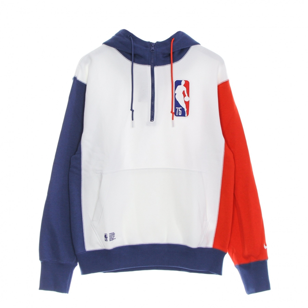 felpa cappuccio uomo nba fleece hoodie team 31 courtside WHITE