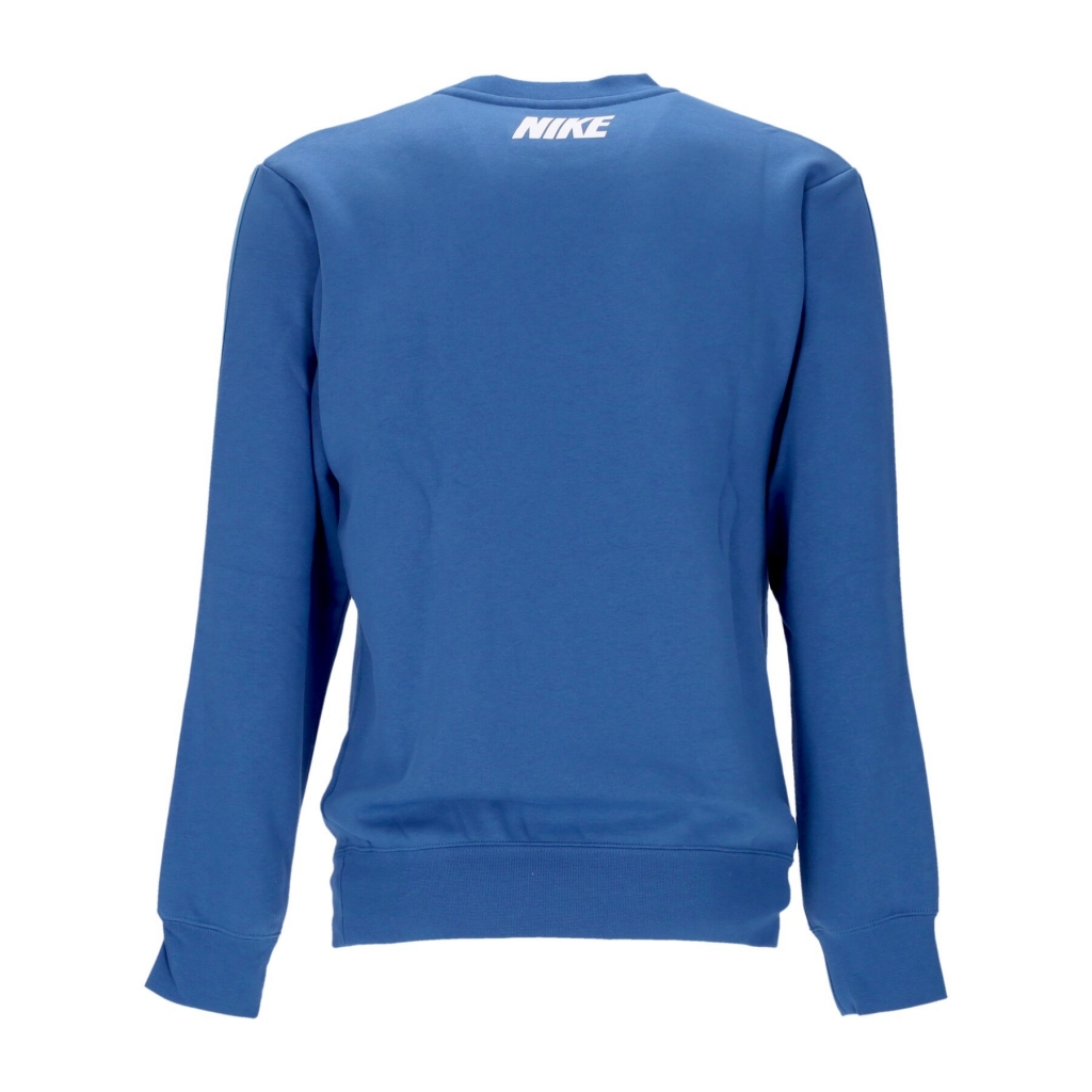 felpa girocollo uomo sportswear repeat fleece crewneck bb DK MARINA BLUE/DUTCH BLUE/WHITE