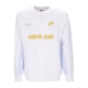 felpa girocollo uomo sportswear air brushed-back crew WHITE/FOOTBALL GREY/VIVID SULFUR