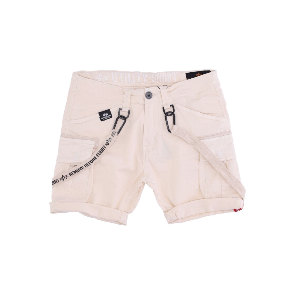 pantalone corto uomo utility short JET STREAM WHITE