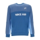 felpa girocollo uomo sportswear air brushed-back crew DK MARINA BLUE/HTR/LIGHT BONE