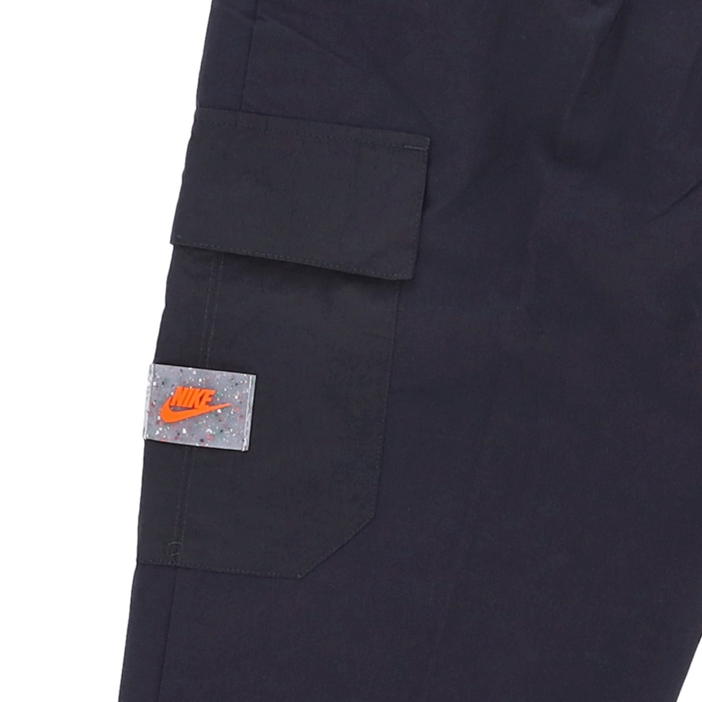 pantalone lungo donna sportswear woven cargo pant BLACK/BLACK/SAFETY ORANGE