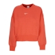 felpa girocollo corta donna sportswear phoenix fleece over-oversized crewneck MANTRA ORANGE/SAIL