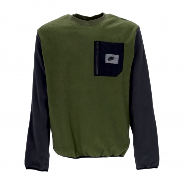 felpa girocollo uomo sportswear spu therma-fit polar fleece crew ROUGH GREEN/DK SMOKE GREY/BLACK/BLACK