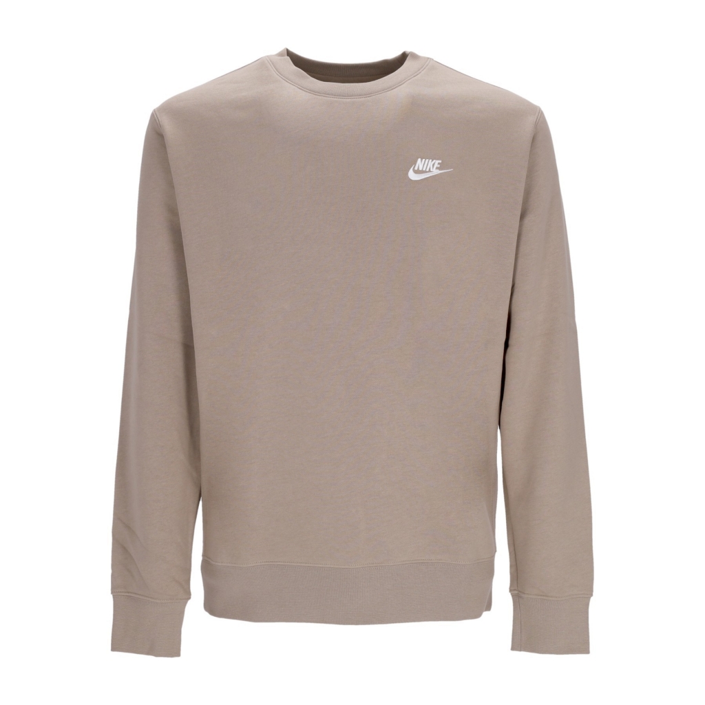 felpa girocollo uomo club crew bb KHAKI/WHITE