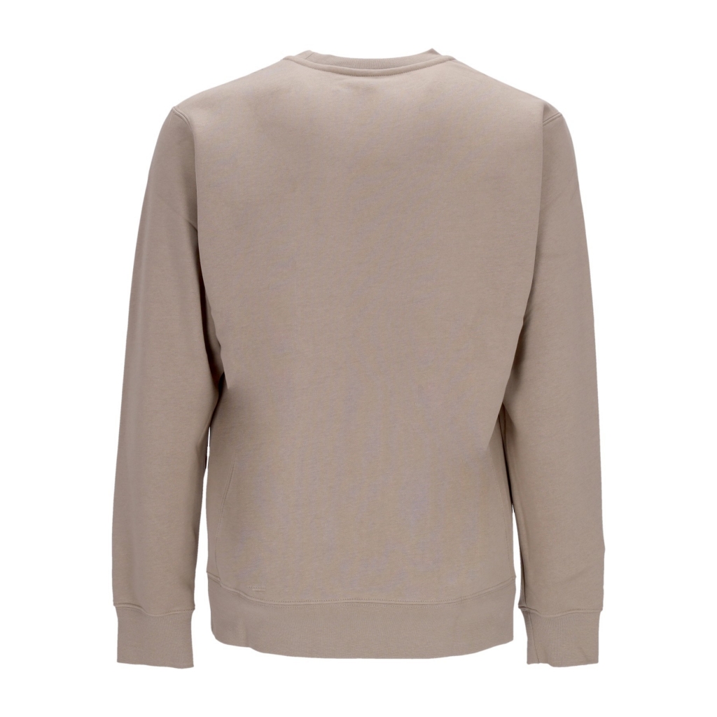 felpa girocollo uomo club crew bb KHAKI/WHITE