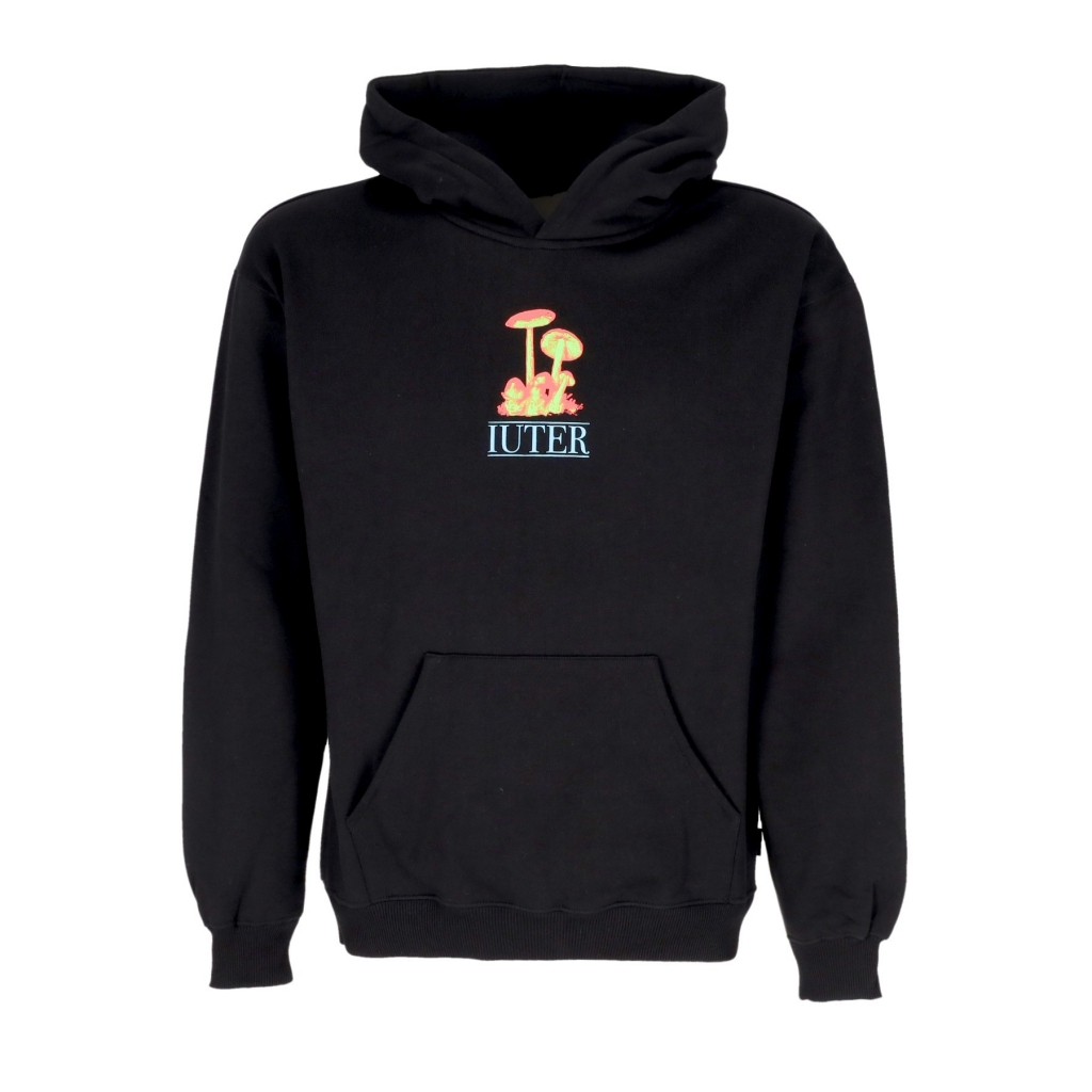 felpa cappuccio uomo growing hoodie BLACK