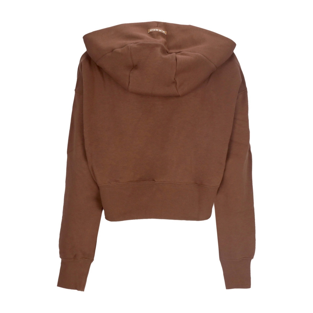 felpa cappuccio zip donna sportswear air fleece full-zip hoodie CACAO WOW/ALE BROWN/ALE BROWN