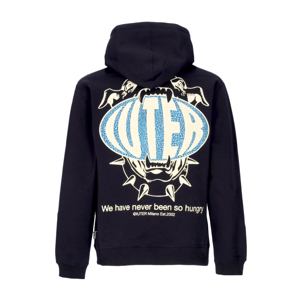 felpa cappuccio uomo hungry hoodie BLACK