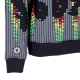 felpa cappuccio uomo sound wave hoodie BLACK