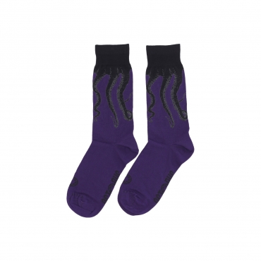 calza media uomo octopus original socks BLACK/PURPLE