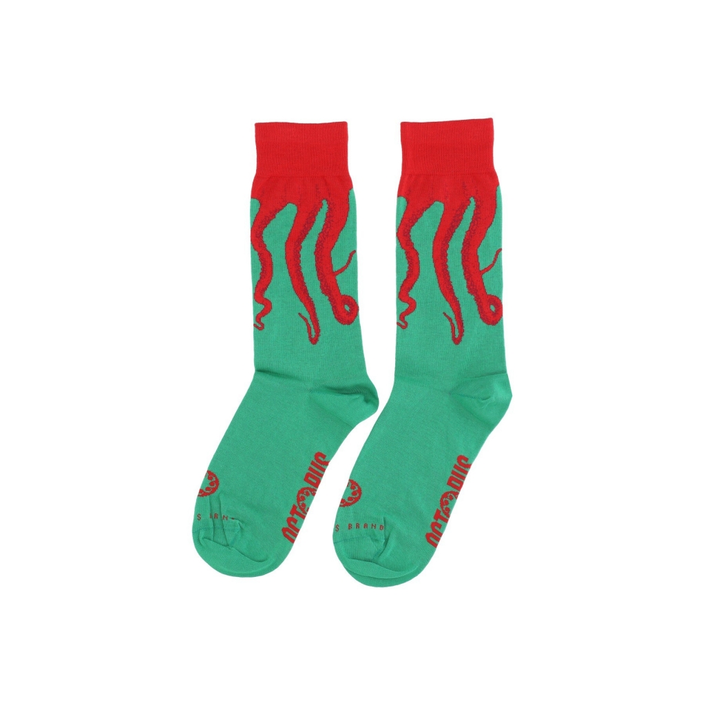 calza media uomo octopus original socks RED/GREEN