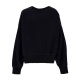 felpa girocollo donna sportswear plush mod crop crewneck BLACK/DK SMOKE GREY