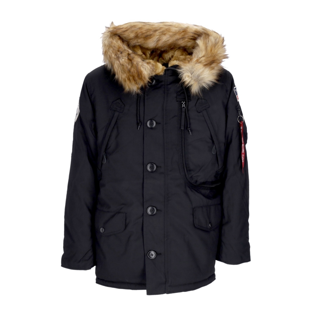 giaccone lungo uomo polar jacket BLACK