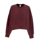 felpa girocollo donna sportswear plush mod crop crewneck BURGUNDY CRUSH/BLACK