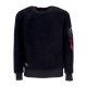 felpa girocollo uomo teddy sweater BLACK