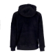 felpa cappuccio uomo teddy hoodie BLACK