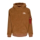 felpa cappuccio uomo teddy hoodie CAMEL