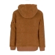 felpa cappuccio uomo teddy hoodie CAMEL