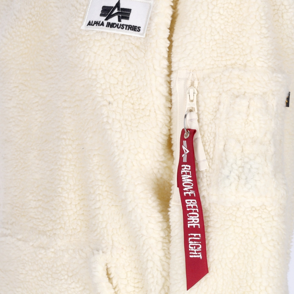 felpa cappuccio uomo teddy hoodie OFF WHITE