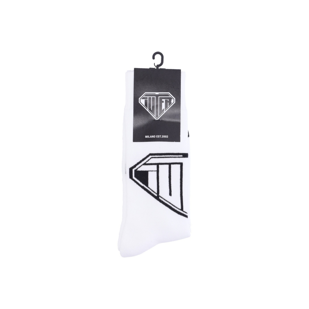 calza alta uomo logo socks WHITE