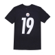 maglietta uomo nfl tee no 19 smith-schuster pitste BLACK