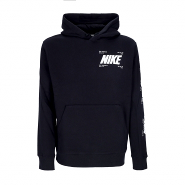 felpa cappuccio uomo sportswear hoodie si 3 open BLACK