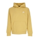 felpa cappuccio uomo club hoodie pullover basketball WHEAT GOLD/WHEAT GOLD/WHITE