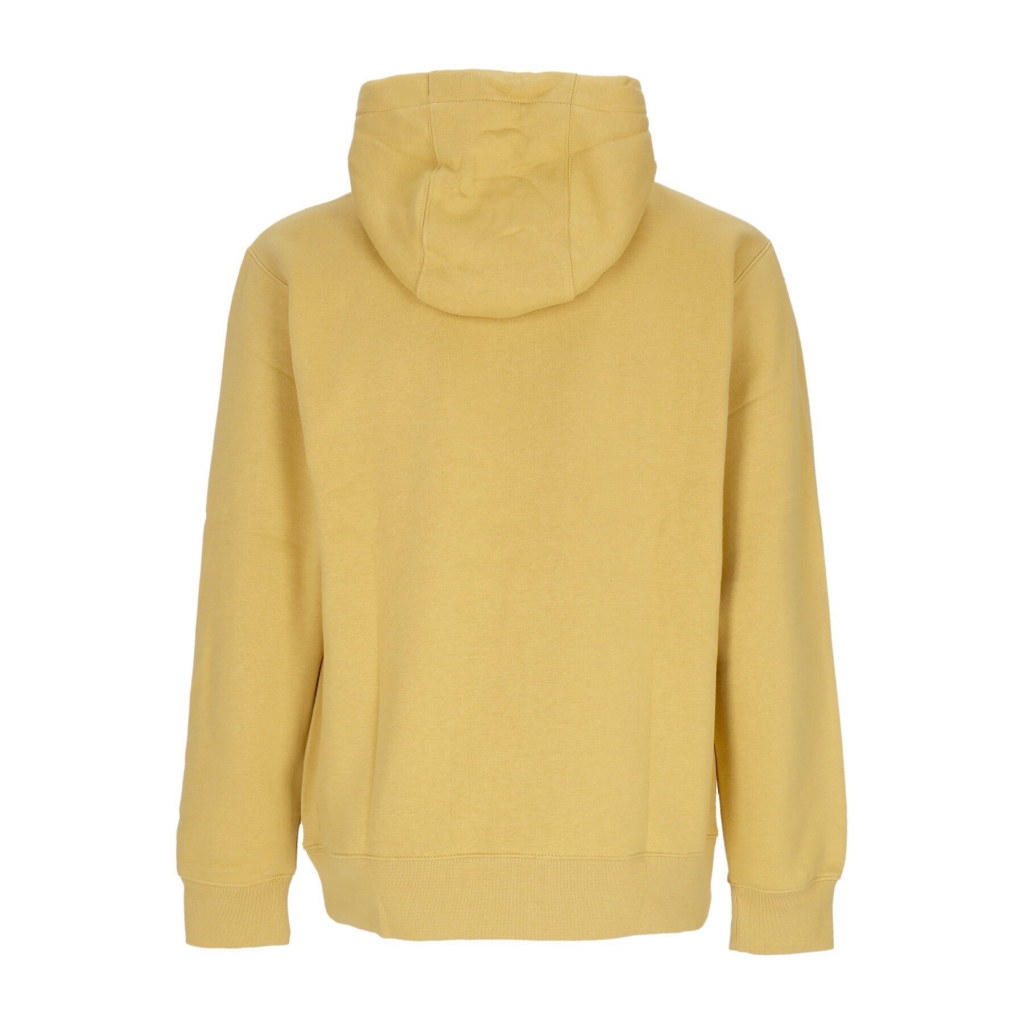 felpa cappuccio uomo club hoodie pullover basketball WHEAT GOLD/WHEAT GOLD/WHITE