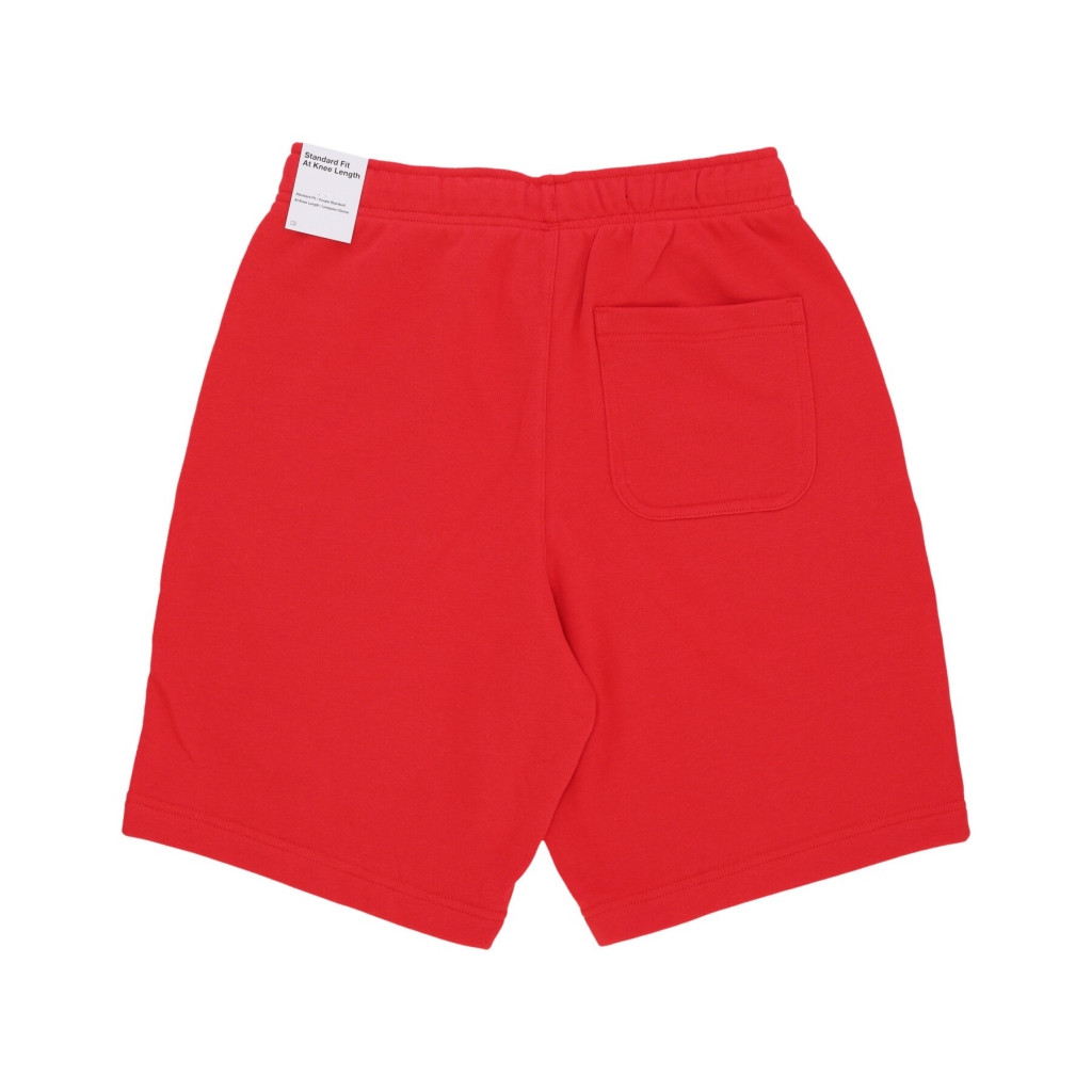 pantalone corto tuta uomo club+ short UNIVERSITY RED/UNIVERSITY RED