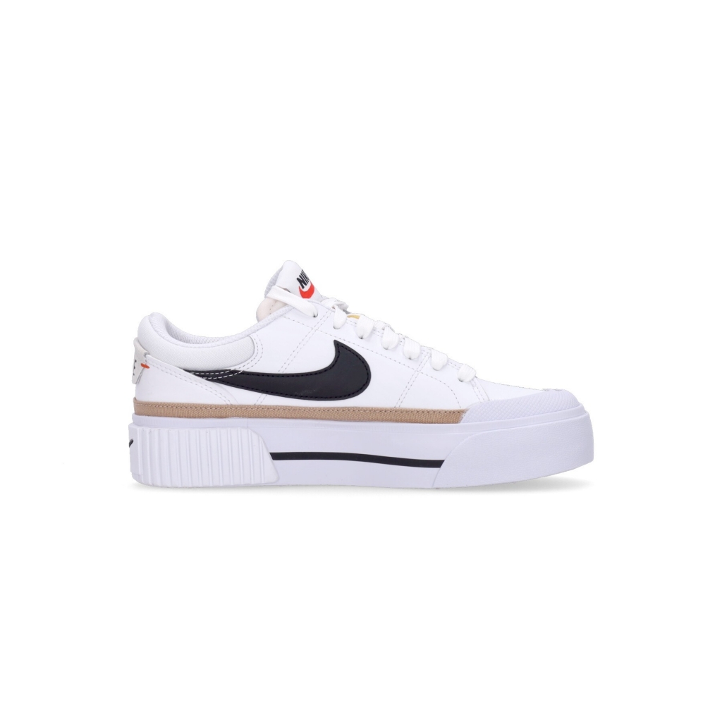 scarpa bassa donna wmns court legacy lift WHITE/BLACK/HEMP/TEAM ORANGE