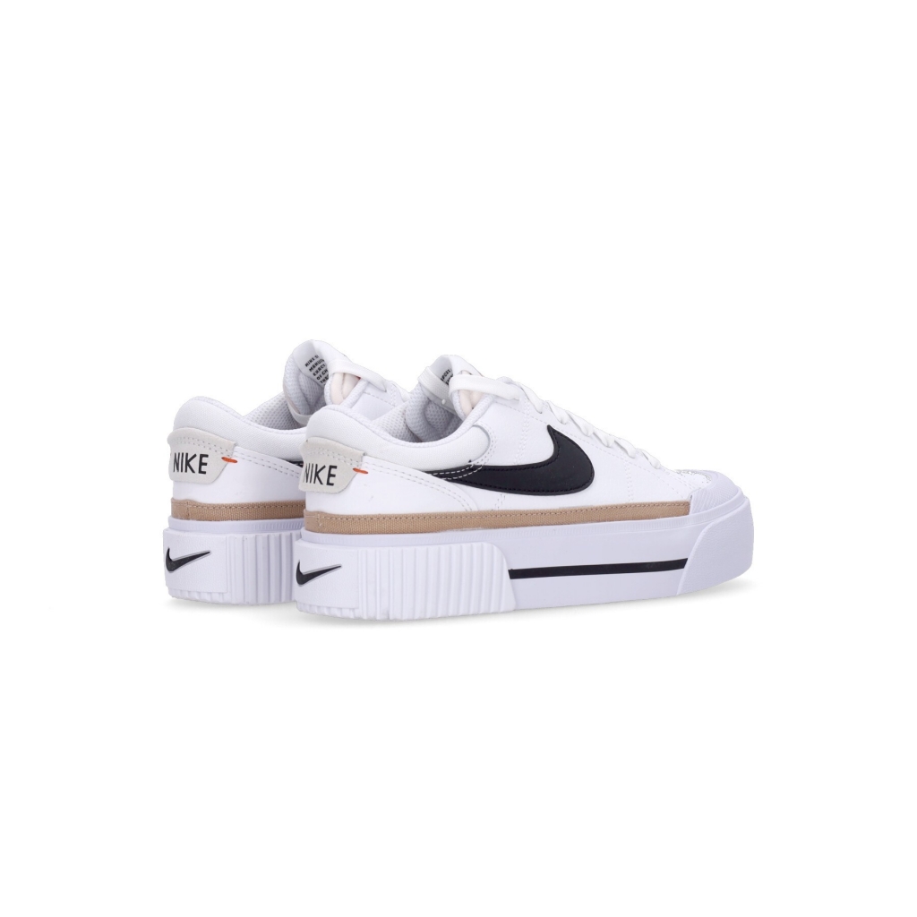 Nike Sportswear WMNS COURT LEGACY LIFT - Trainers - white/hemp/black/white  