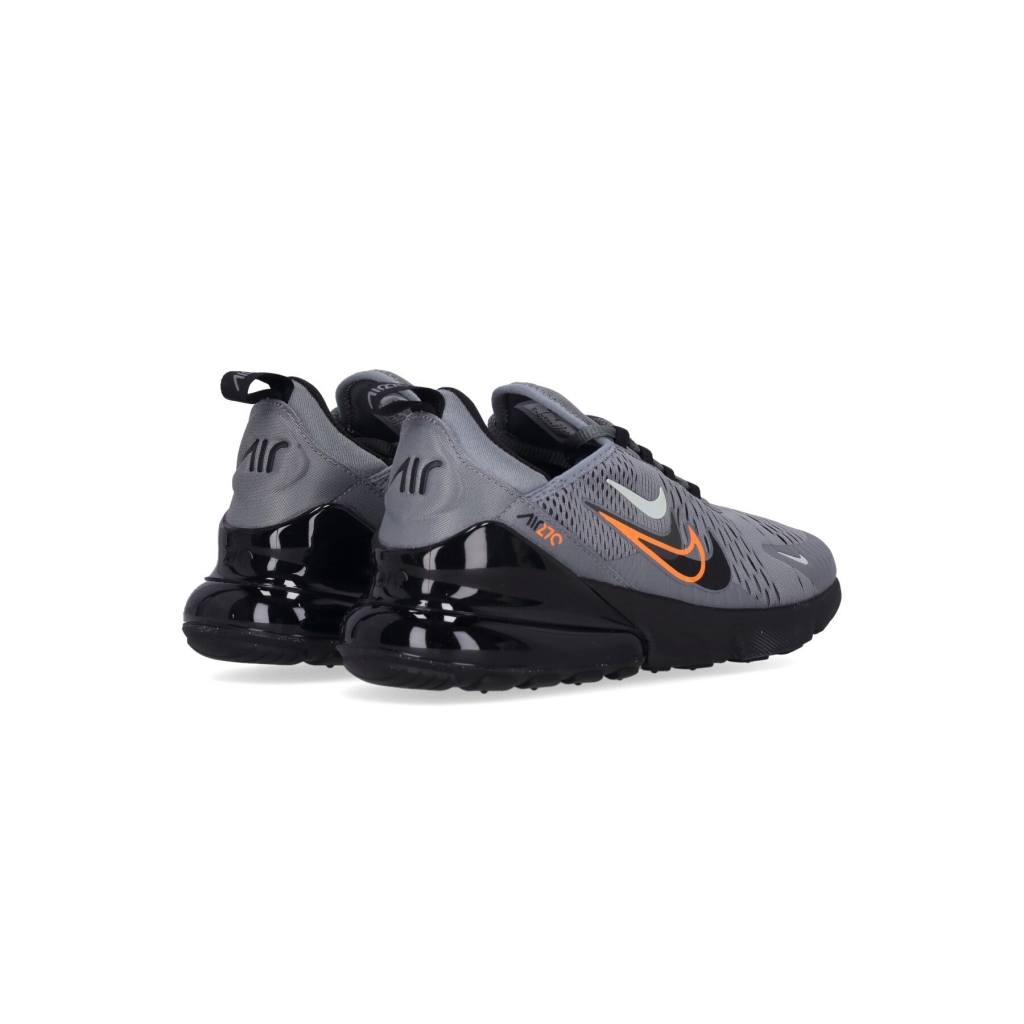 scarpa bassa uomo air max 270 SMOKE GREY/BLACK/BRIGHT MANDARIN