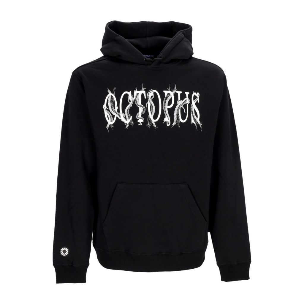 felpa cappuccio uomo tentacles logo hoodie BLACK