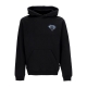 felpa cappuccio uomo metal logo hoodie BLACK