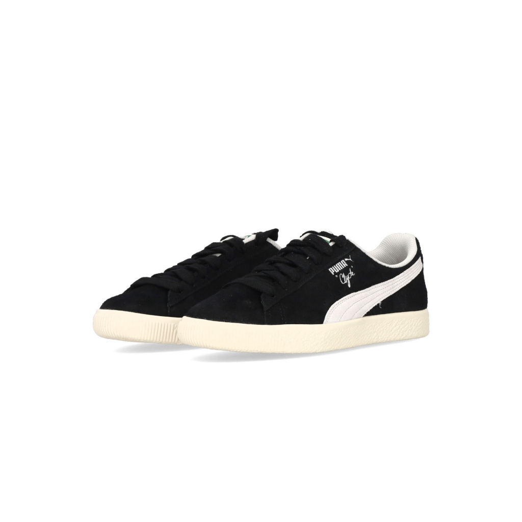 scarpa bassa uomo clyde hairy suede BLACK/FROSTED IVORY