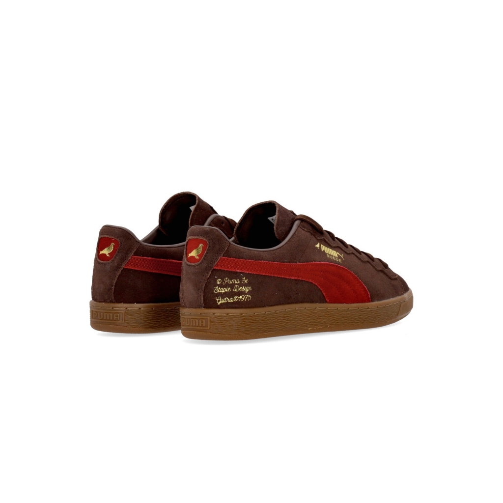 scarpa bassa uomo suede b x staple DARK CHOCOLATE/RHUBARB