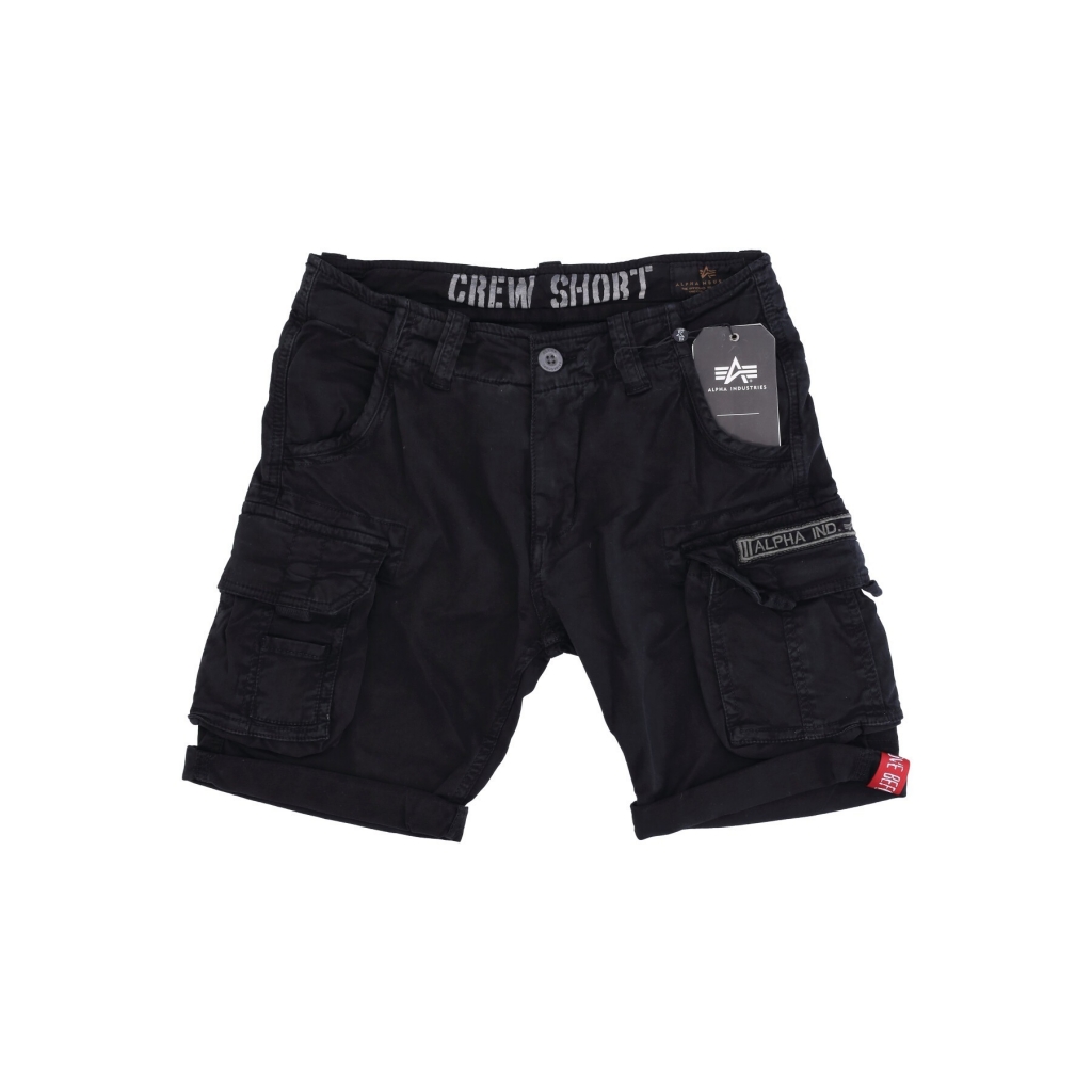 pantalone corto uomo crew short BLACK