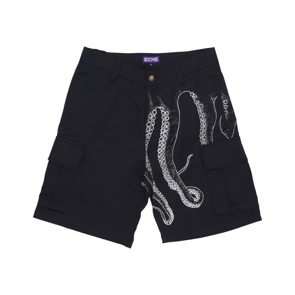 pantalone corto uomo side cargo short BLACK