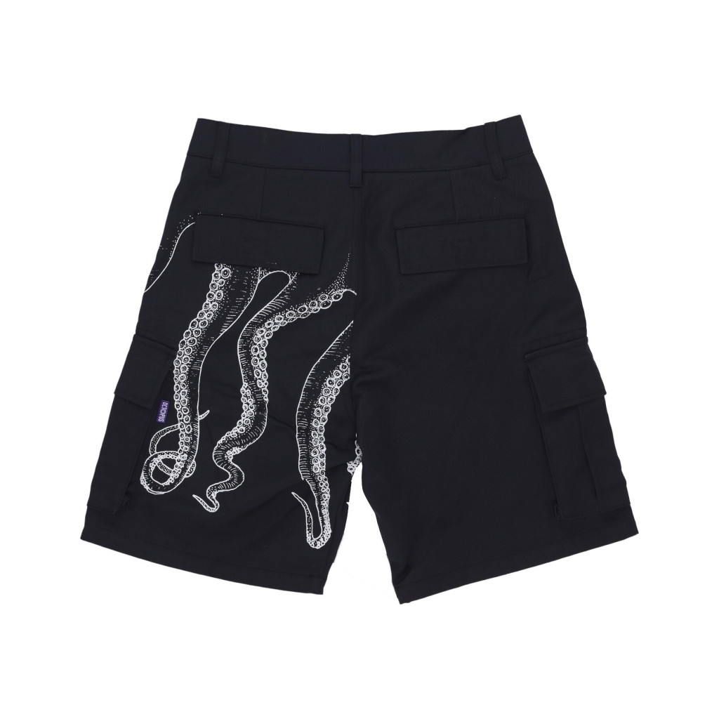 pantalone corto uomo side cargo short BLACK