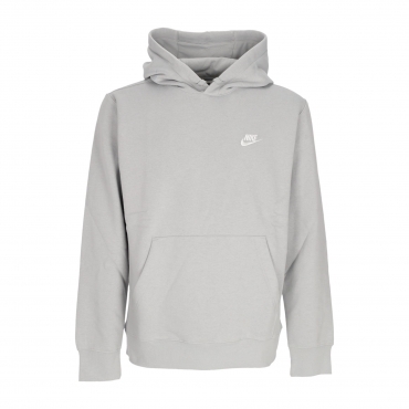 felpa cappuccio uomo club hoodie pullover basketball LT SMOKE GREY/LT SMOKE GREY/WHITE