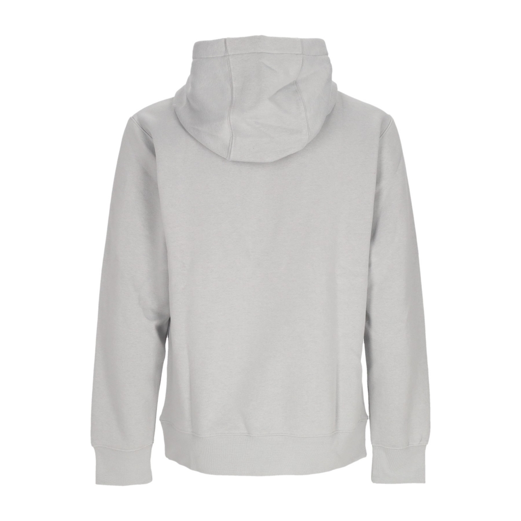 felpa cappuccio uomo club hoodie pullover basketball LT SMOKE GREY/LT SMOKE GREY/WHITE