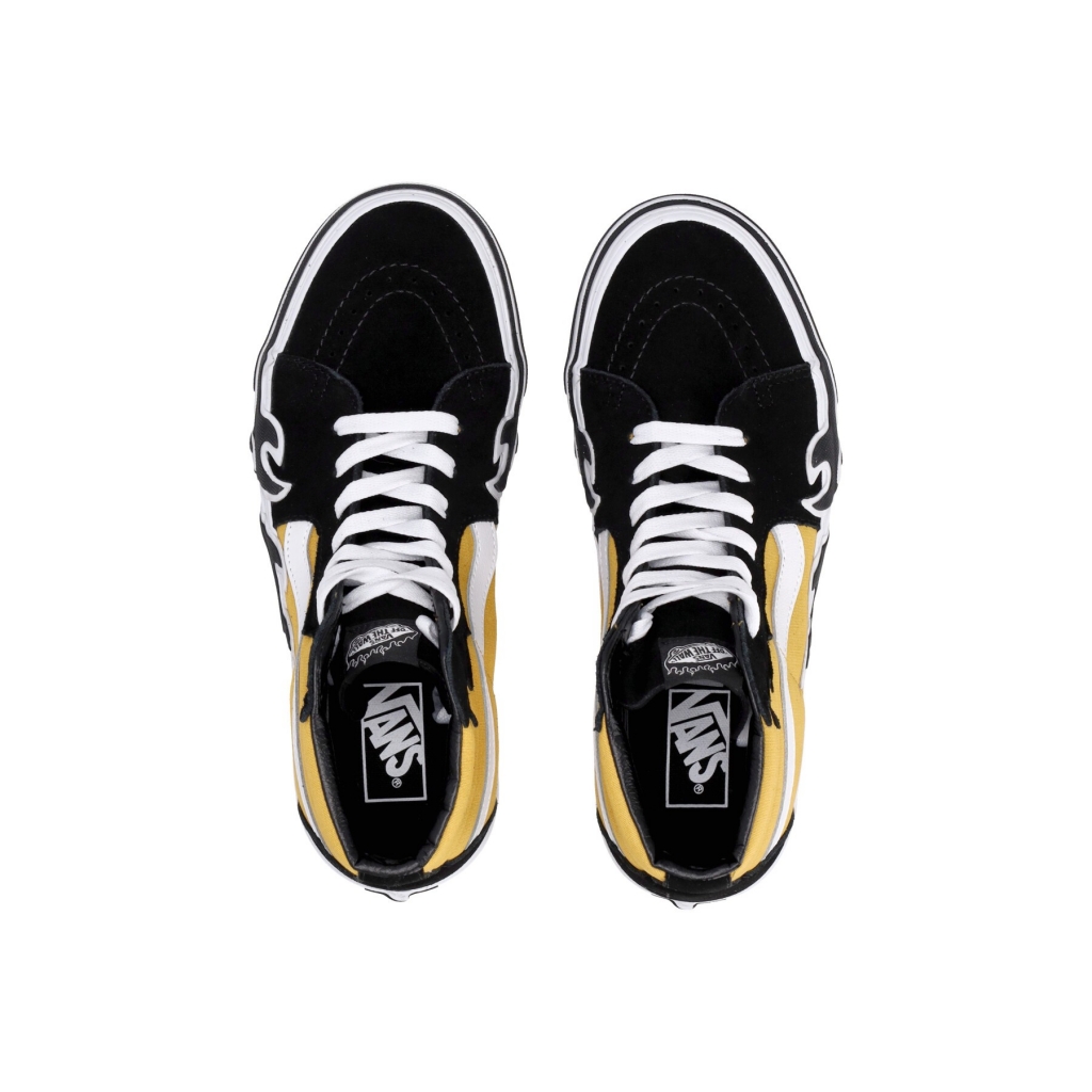 scarpa alta uomo sk8-hi flame BLACK/YELLOW