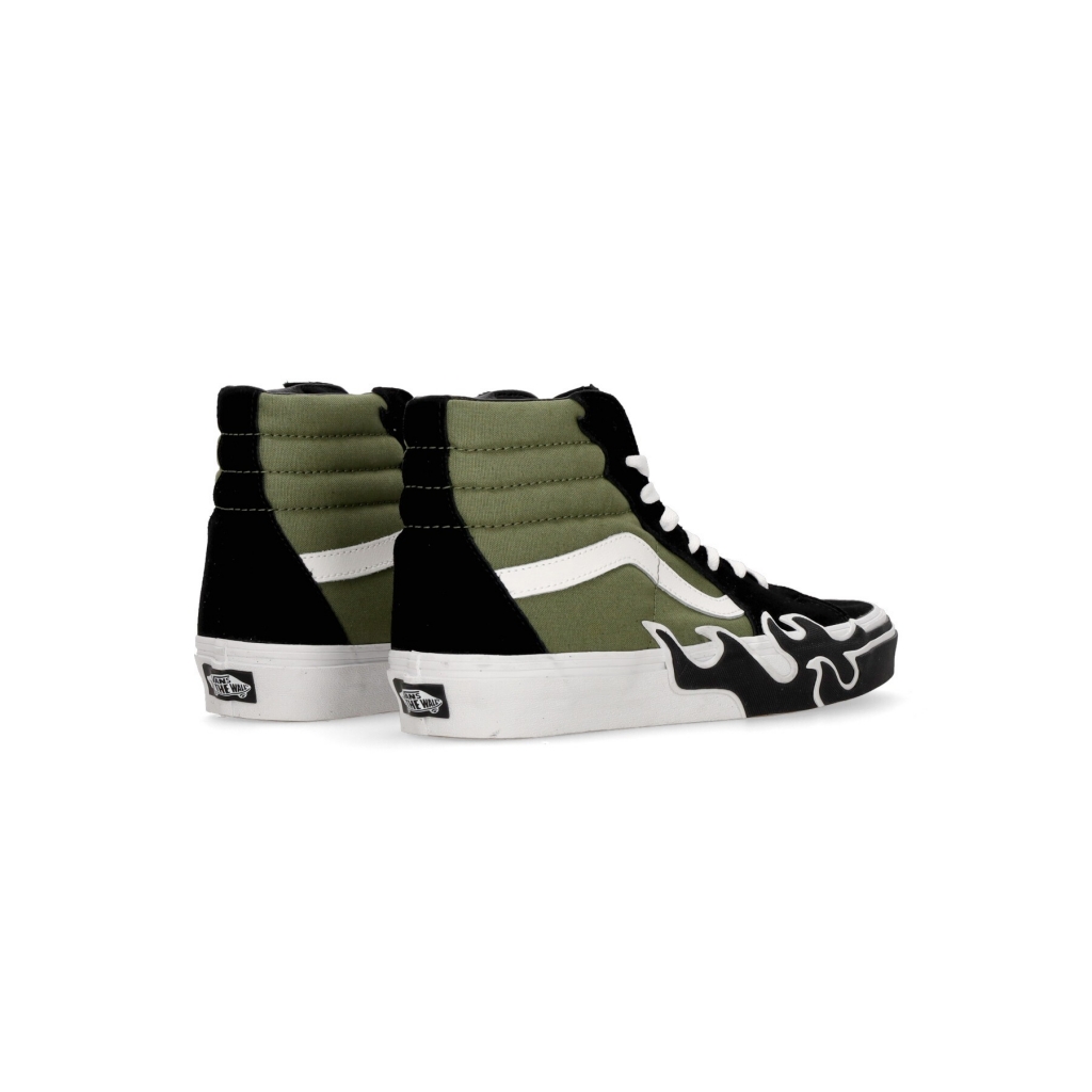 scarpa alta uomo sk8-hi flame LODEN GREEN