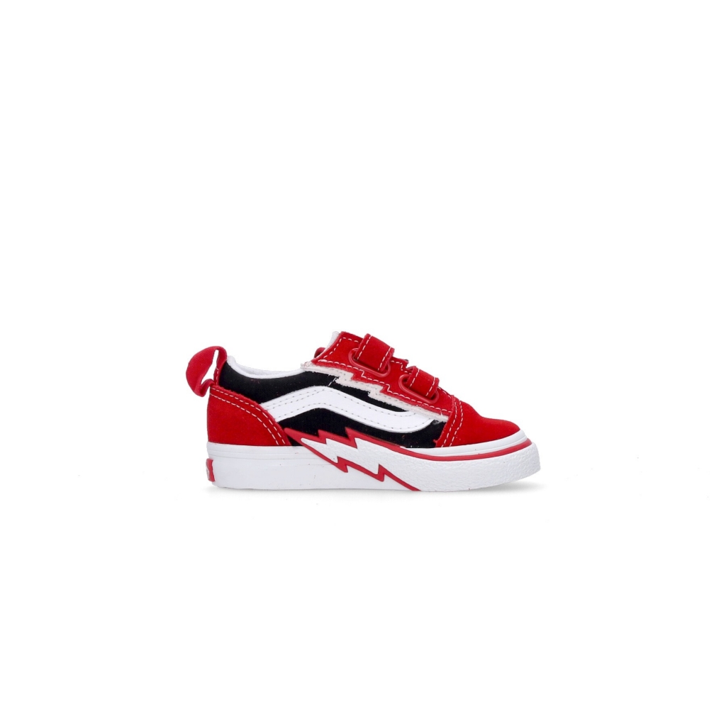 scarpa bassa bambino old skool v bolt RED/BLACK