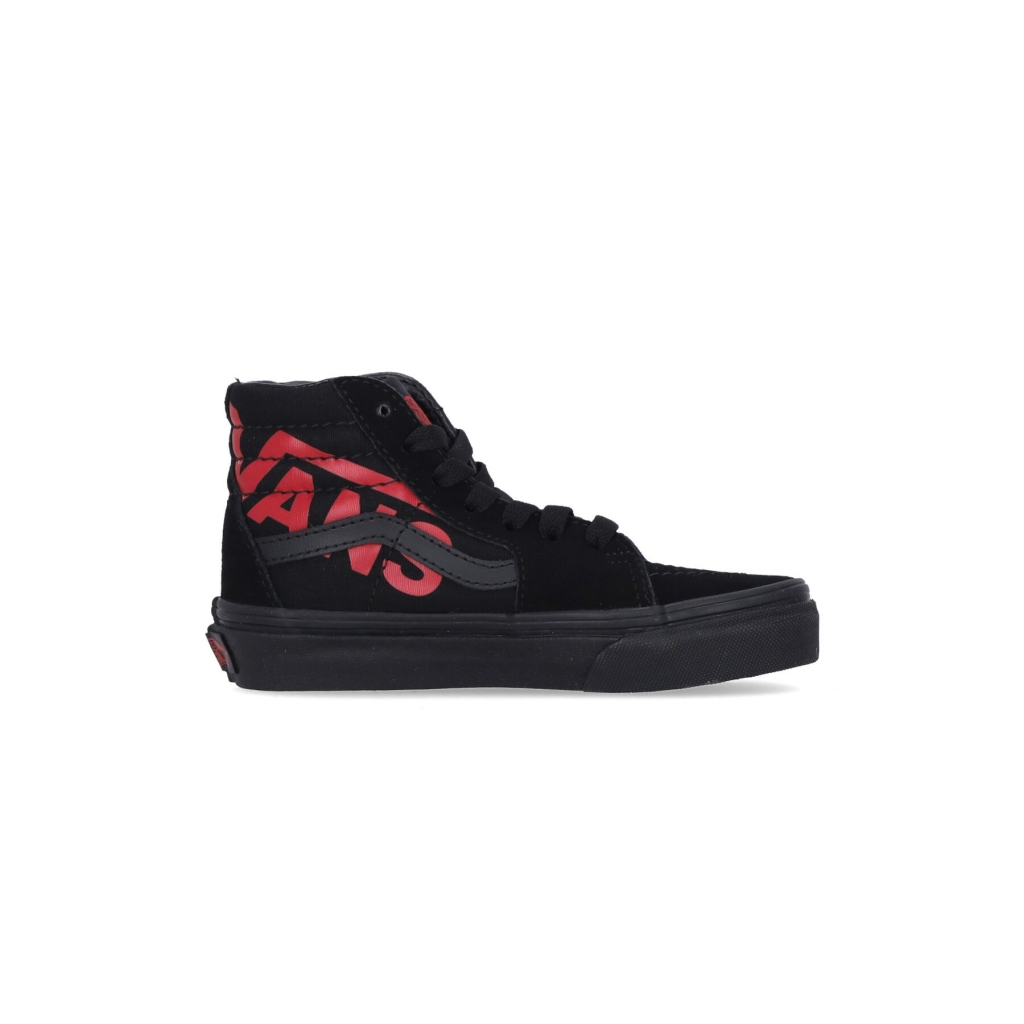 scarpa alta bambino sk8-hi logo BLACK/RED